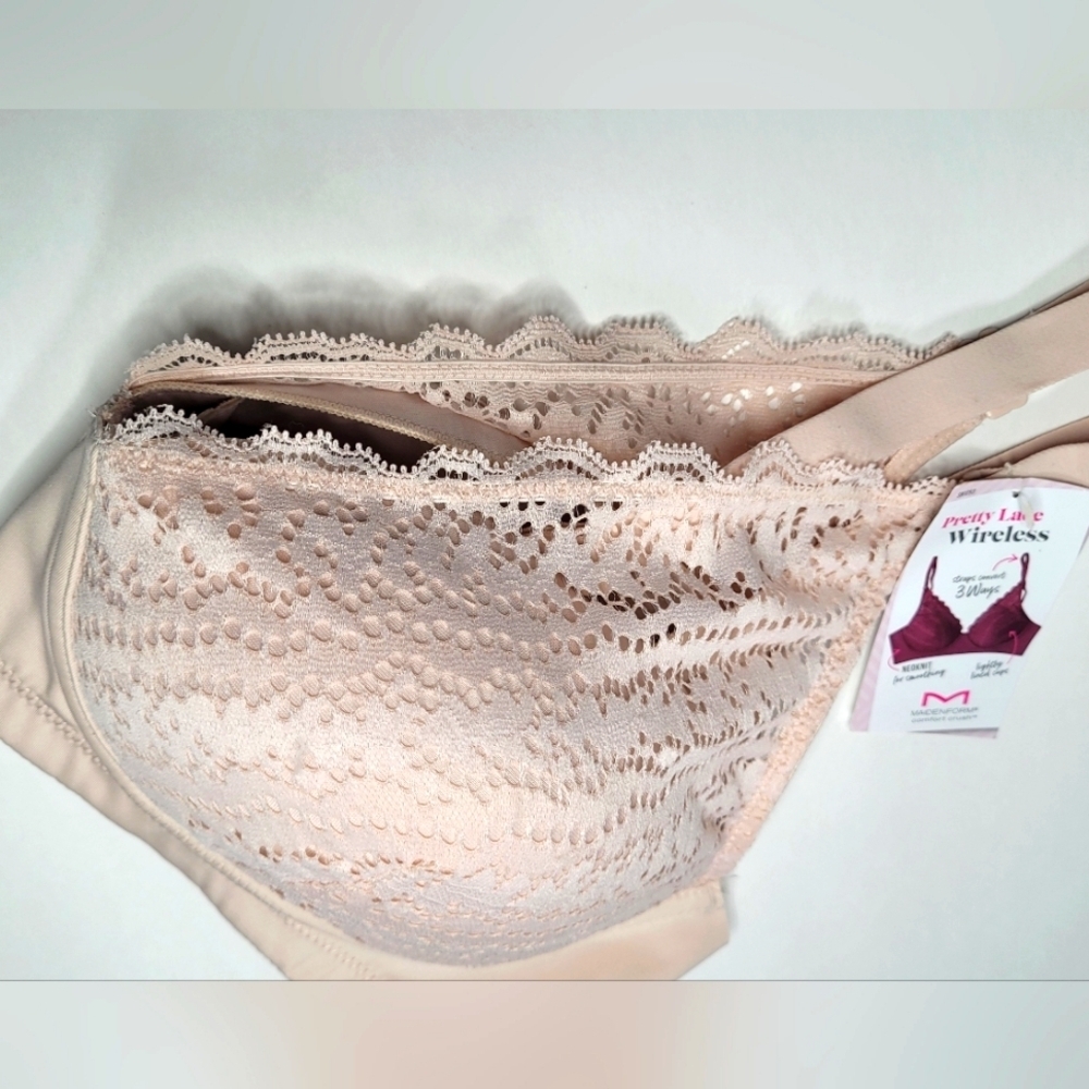 Maidenform Blush Lace Underwire Bra Full Coverage - Picture 5 of 11